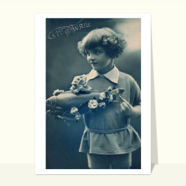 Humour : Petite fille au poisson d'avril
