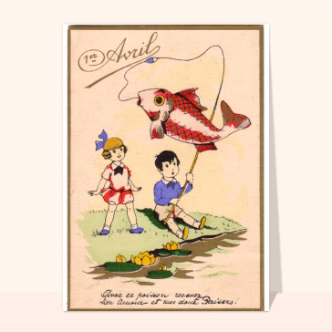 Humour : Carte ancienne poisson d'Arvil