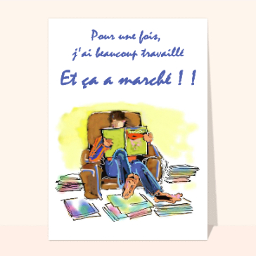 carte d'examen réussi : Ca a marché