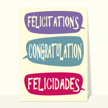Félicitations congratulation felicidades