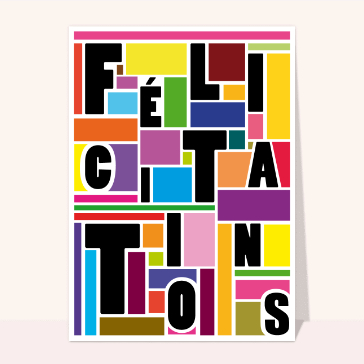 Mosaïque de félicitations