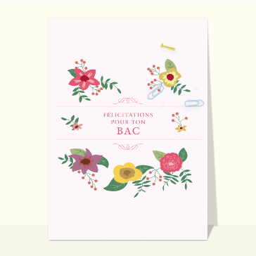 Fleurs et félicitations pour ton bac