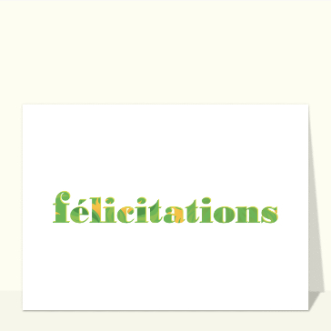 Félicitations pour un examen