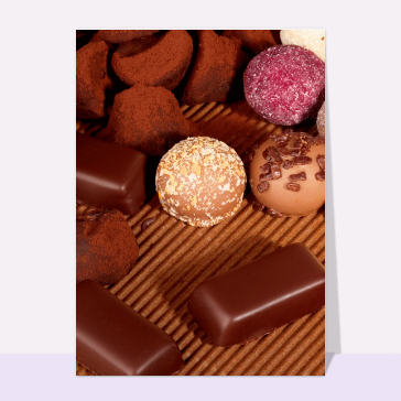 carte de gastronomie : Chocolats