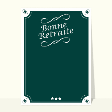 Carte départ en retraite : Menu de bistrot bonne retraite