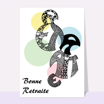 Carte départ en retraite : Textures départ en retraite