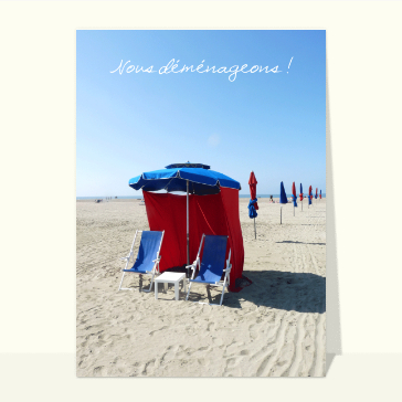 Carte départ en retraite : Déménagement sur la plage