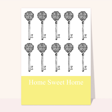carte de déménagement : Home Sweet Home les 10 clefs