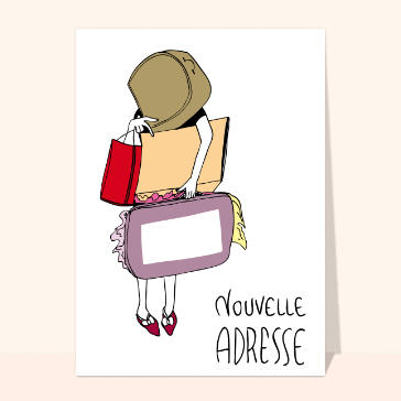 Ma nouvelle adresse valises à la main