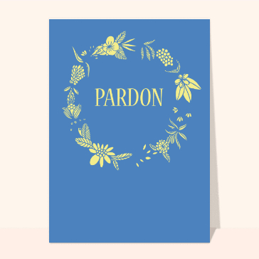 Pardon entouré de fleurs