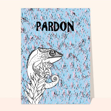 Pardon avec un iguane
