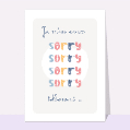 cartes d'excuse pour votre texte