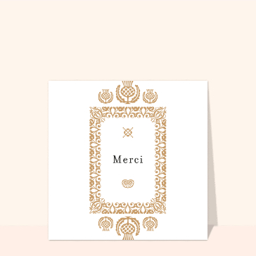 Petites attentions : Merci orné de dorures