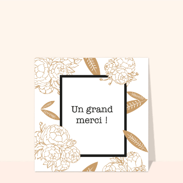 Petites attentions : Carte remerciements florale et épurée