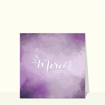 Petites attentions : Merci à l`aquarelle violette