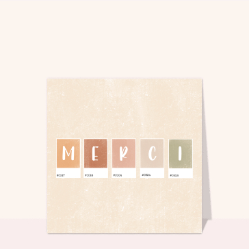 Petites attentions : Remerciements pantone
