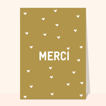 Petites attentions : Un merci entouré de petits coeurs