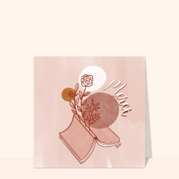 Petites attentions : Merci dans un livre ouvert