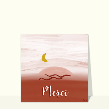 Petites attentions : Merci sur un couché de soleil