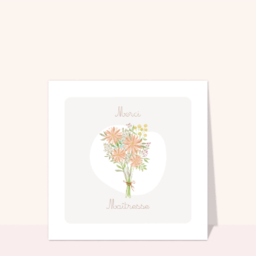 Merci Maîtresse avec un bouquet