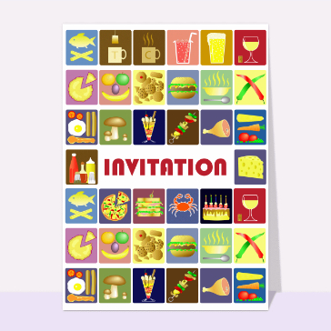 carte d'invitation divers : Invitation colorée
