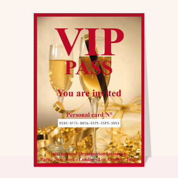 VIP pass invitation