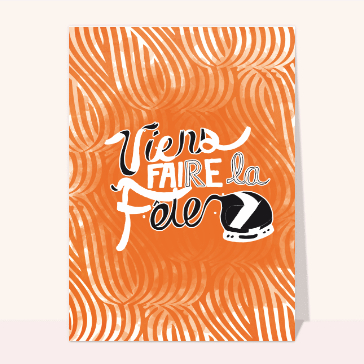 Faire la fête sur fond orange