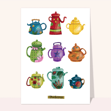 carte d'invitation divers : Invitation à prendre le thé