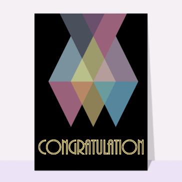 Congratulation sur fond noir