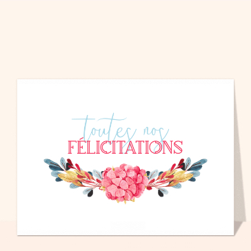 carte félicitation : Félicitations florales