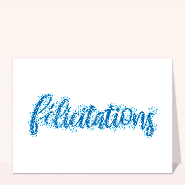 De simples félicitations bleues