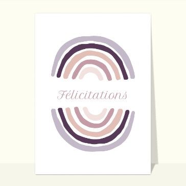 Félicitations arc-en-ciel rose et violet