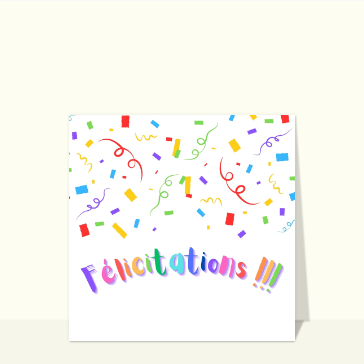 Confettis de fécilitations
