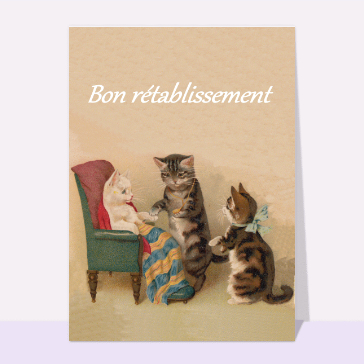 carte bon retablissement : Bon rétablissement les petits chats