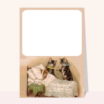 Bon rétablissement personnalisable avec des chats