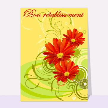 Bon retablissement et chrysanthemes