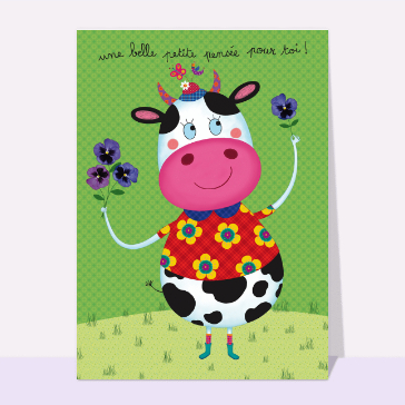 Belle petite pensée de la vache