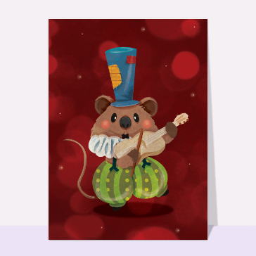 Petit quokka violoniste