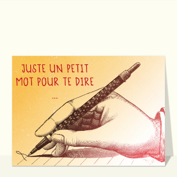 Juste un petit mot en jaune