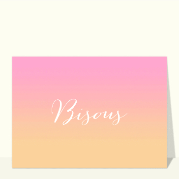Bisous sur fond dégradé