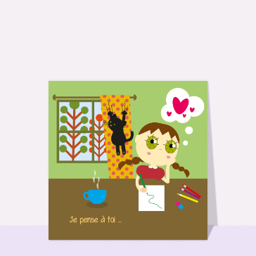 Je pense à toi et petit chat coquin