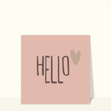 Simplement hello avec un coeur