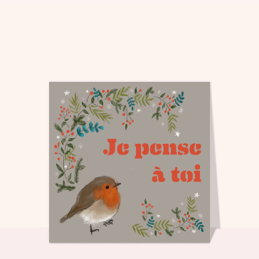 Dire bonjour : Merci avec un petit rouge gorge