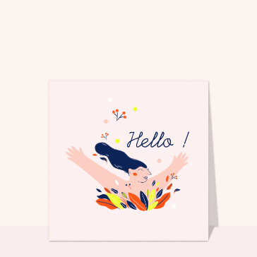 Hello féminin et joyeux