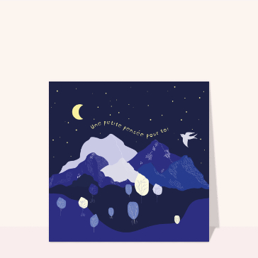 Pensée et paysage nocturne