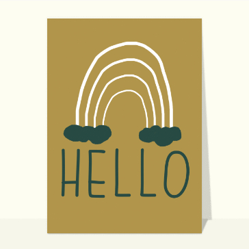 Carte Hello arc-en-ciel