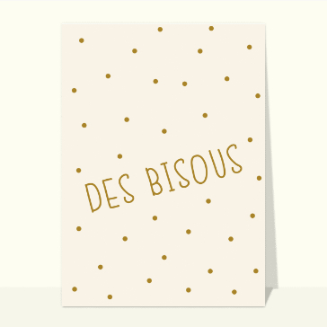 Carte Des bisous et des petits points