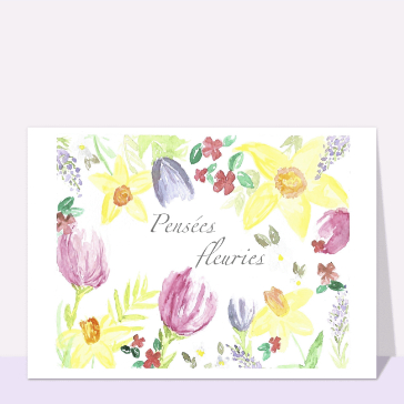 Pensées fleuries printanières