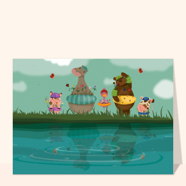 Carte La baignade des animaux