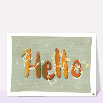 Carte Un hello à ses proches